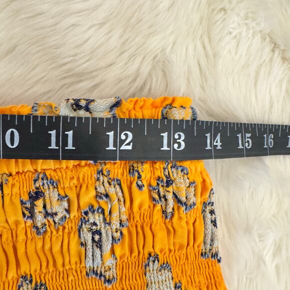 Tanya Taylor Lyla Floral Smocked Midi Skirt Medium - Picture 11 of 13